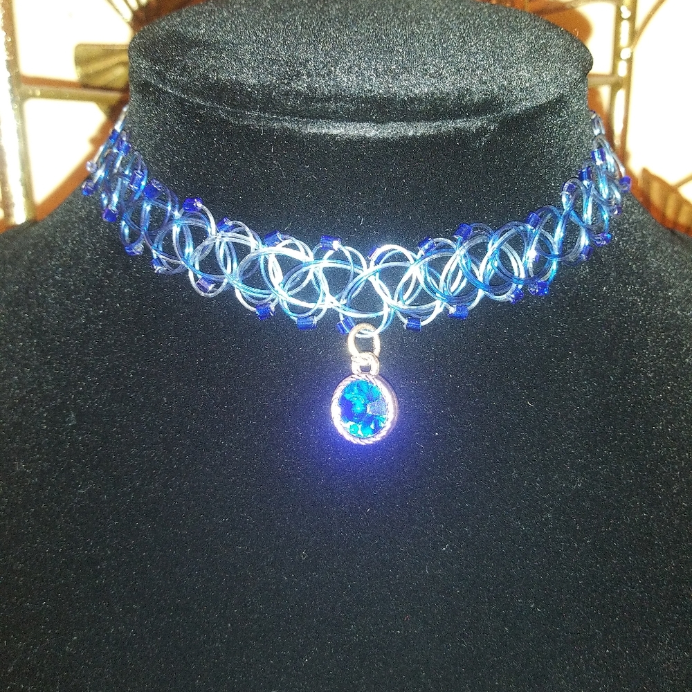 Choker charm necklace, Tattoo choker necklace